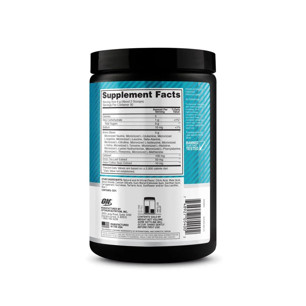 Optimum Nutrition Amino Energy - Pre Workout with Green Tea, BCAA, Amino Acids Optimum Nutrition Au supplements