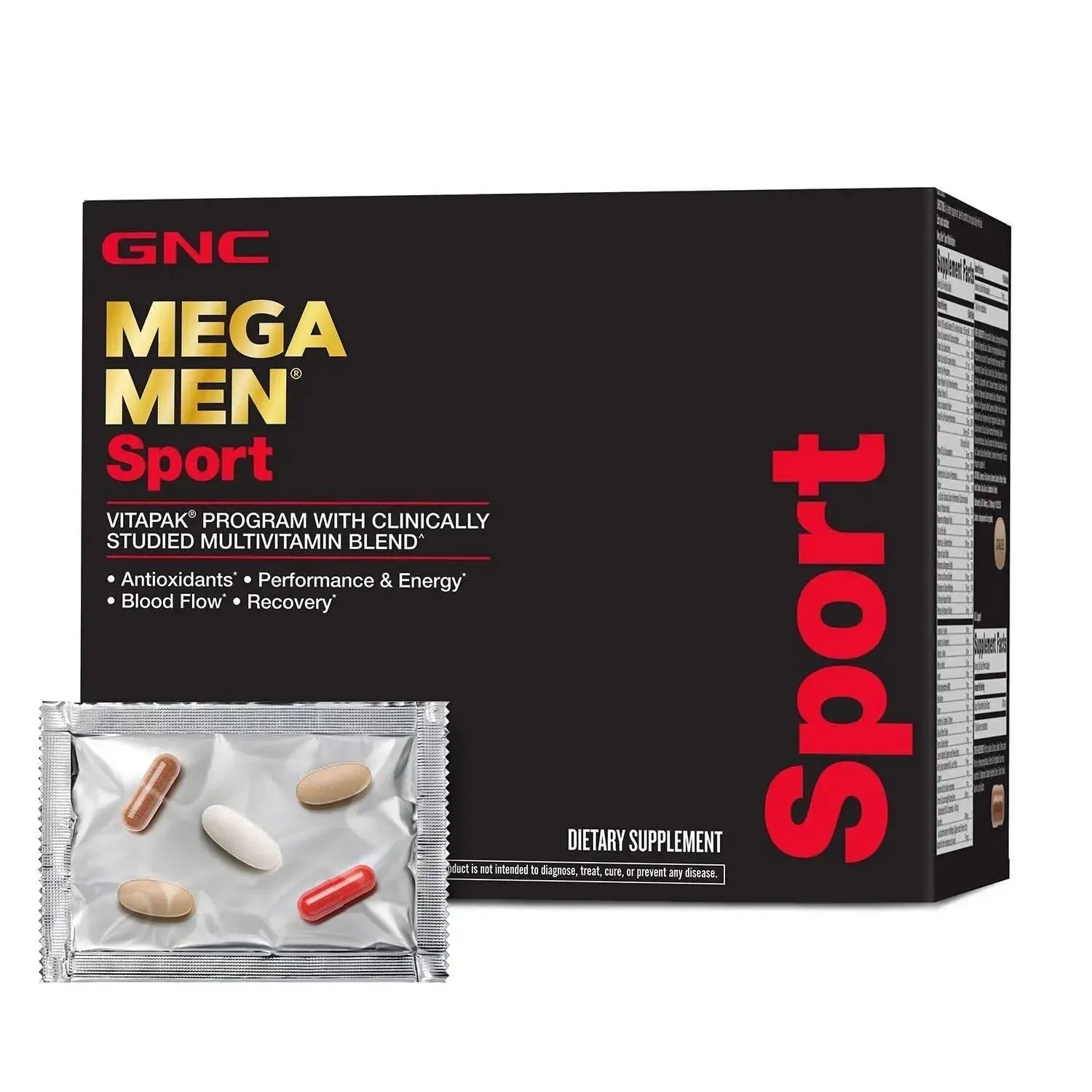 Mega Men Sport Vitapak Program, Convenient Complete Nutrition, 4 Products in 1 Packet, Athletic Performance, Energy, Recovery GNC Au supplements