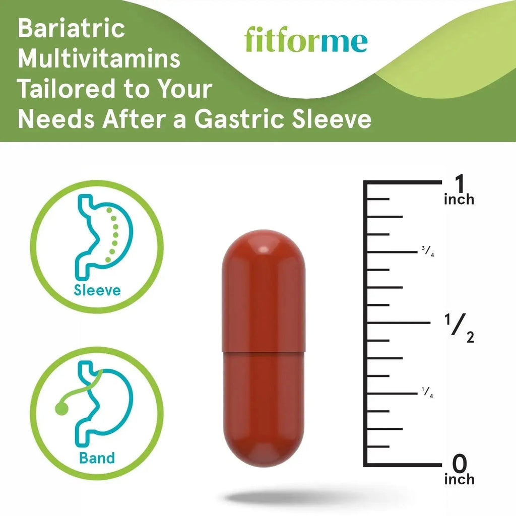 FitForMe Bariatric Multivitamin, Tailored for Gastric Sleeve Surgery – One-a-Day Capsule, 30-Day Supply, Easy-to-Swallow WLS Optimum Capsule FitForMe Au supplements