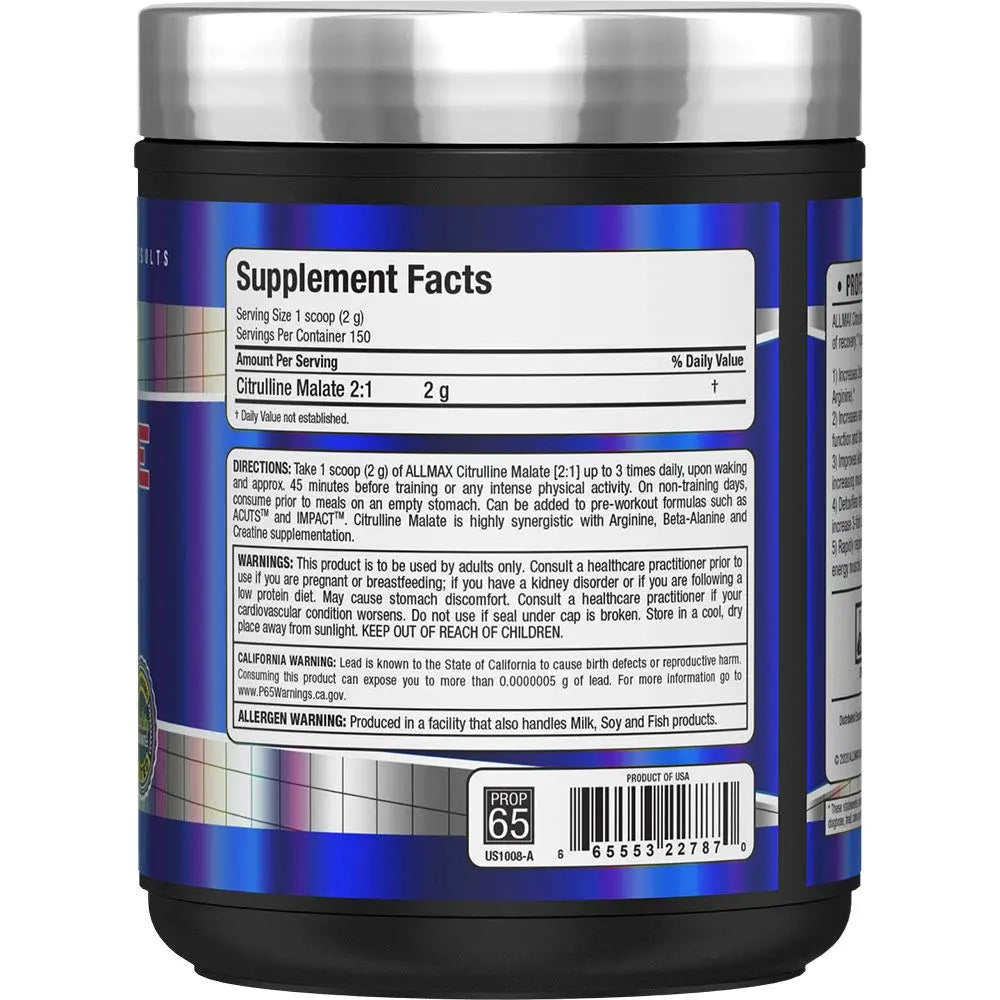 ALLMAX Essentials CITRULLINE MALATE 2:1 - 300 g Powder - Improves Endurance ALLMAX Nutrition Au supplements