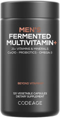 Codeage Men’s Daily Multivitamin – 25+ Essential Vitamins & Minerals, Organic Whole Foods, Probiotics, Omega-3, Zinc, Vitamins A, B, C, D, E & K – 120 Capsules Codeage Au supplements