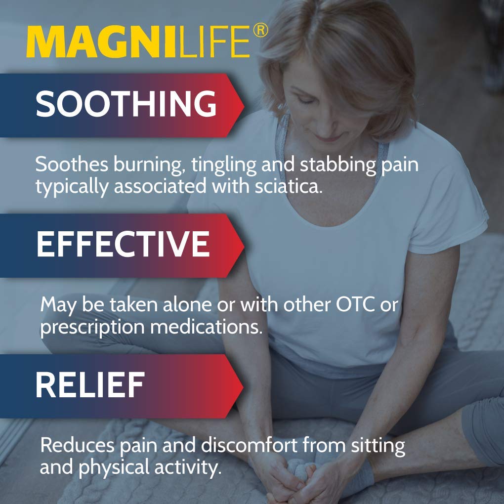 MagniLife Leg & Back Pain Relief Tablets,125 Ct, Fast-Acting Pain Relief Naturally Soothes Burning, Tingling & Stabbing Aches, Symptomatic or Preventative, Non-Habit Forming Quick-Dissolve Tablets MagniLife Au supplements