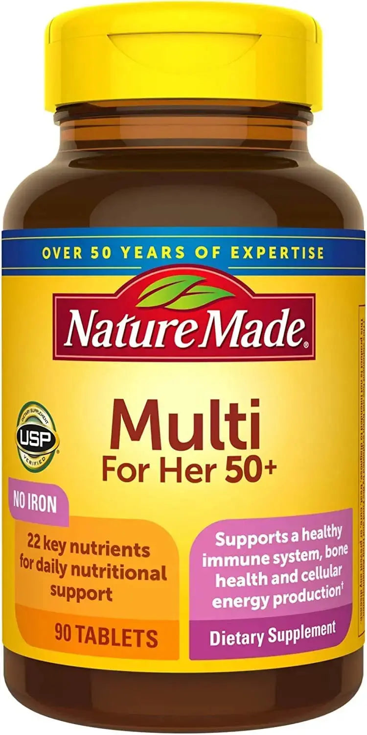 Nature Made Multi for Her 50+ Vitamin/Mineral Tablets 90 ea (Pack of 4) Nature Made Au supplements
