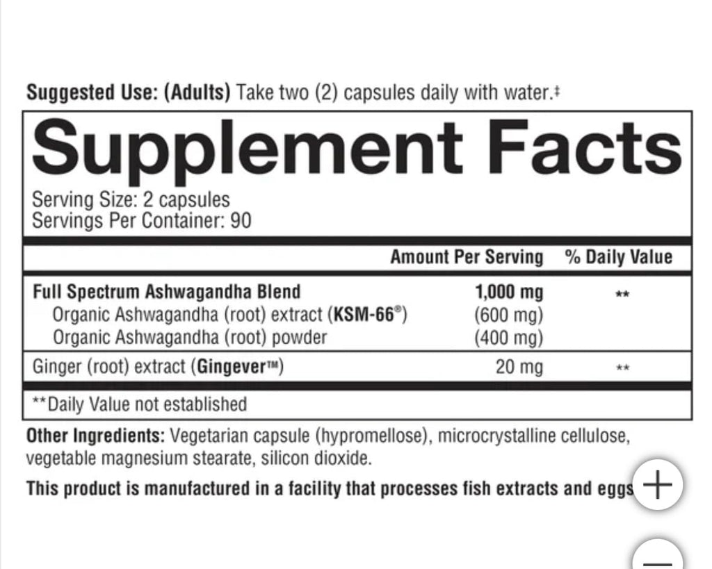 Youtheory Ashwagandha 1000mg with KSM-66 - Helps Support a Healthy Stress Response,180 Capsules (Pack of 1) Youtheory Au supplements