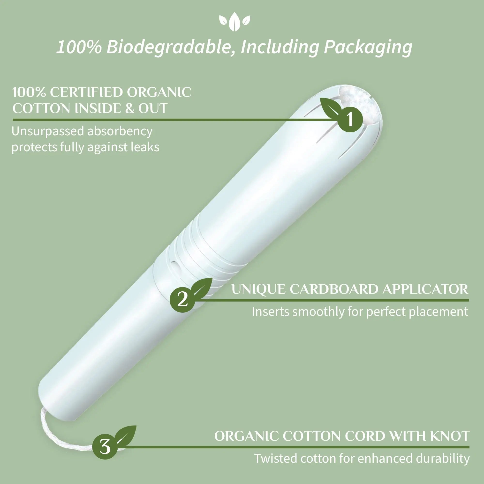 Organyc 100% Certified Organic Cotton Tampons - Cardboard Applicator, Free from Chlorine, Perfumes Organyc Au supplements