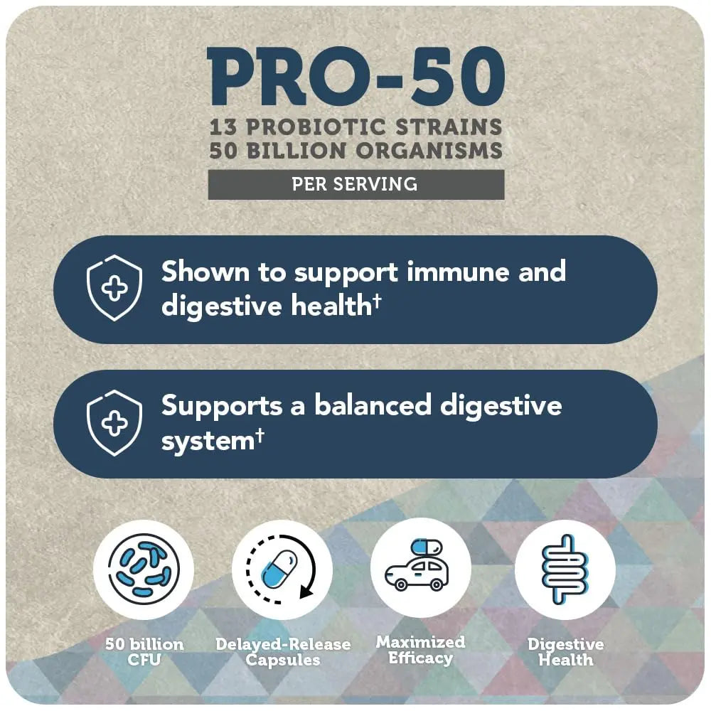 Vitamin Bounty Pro-50 Probiotics - 13 Probiotic Strains, Gut Health, Digestive Health Vitamin Bounty Au supplements
