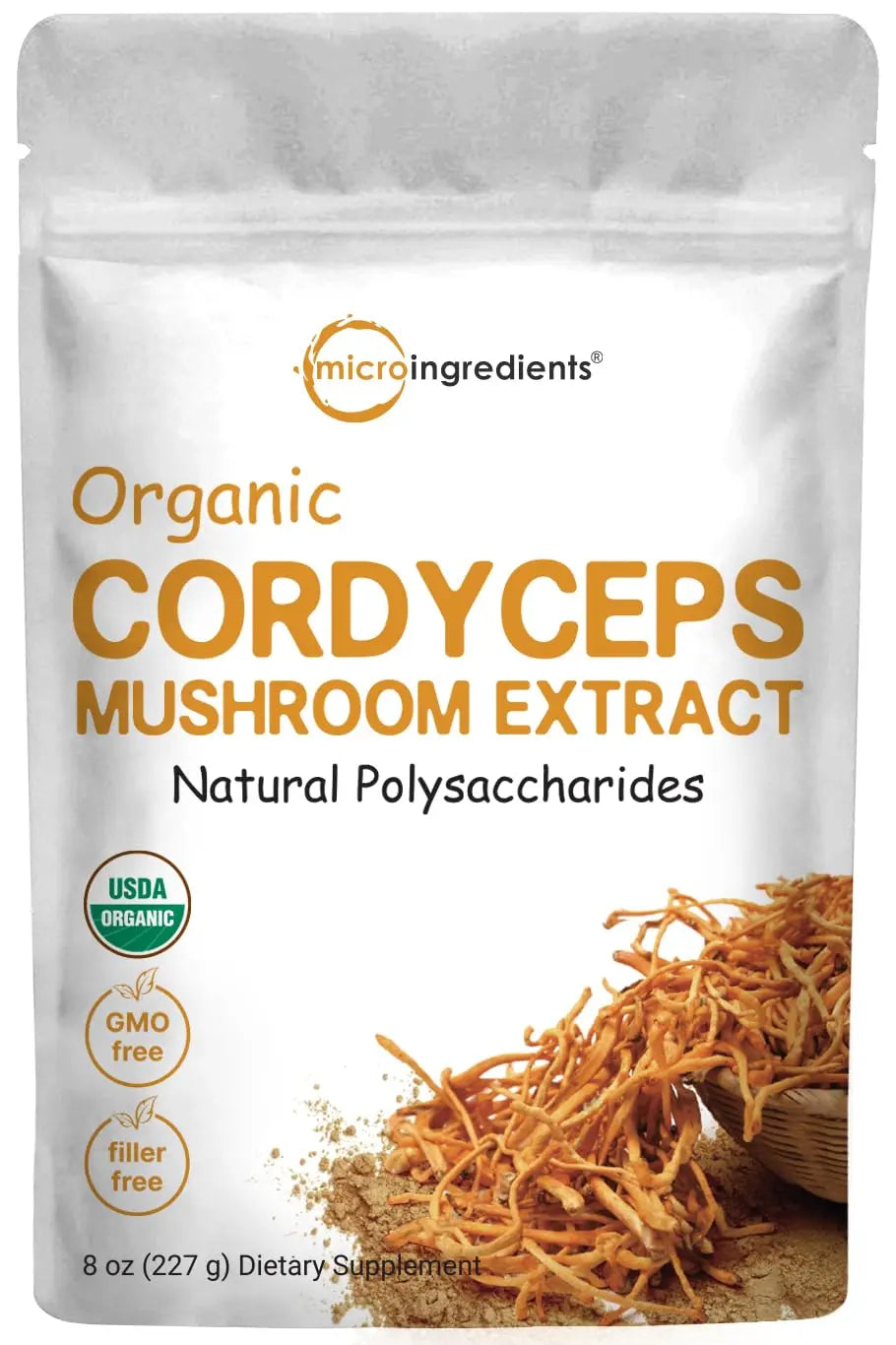 Organic Cordyceps Mushroom Extract Powder, 8 Ounces | Sustainably US Grown Micro Ingredients Au supplements