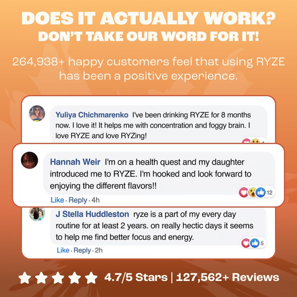 RYZE SUPERFOODS Mushroom Medium Roast Coffee USDA Organic with 6 Adaptogenic Mushrooms, USA Grown Instant Coffee for Better Energy