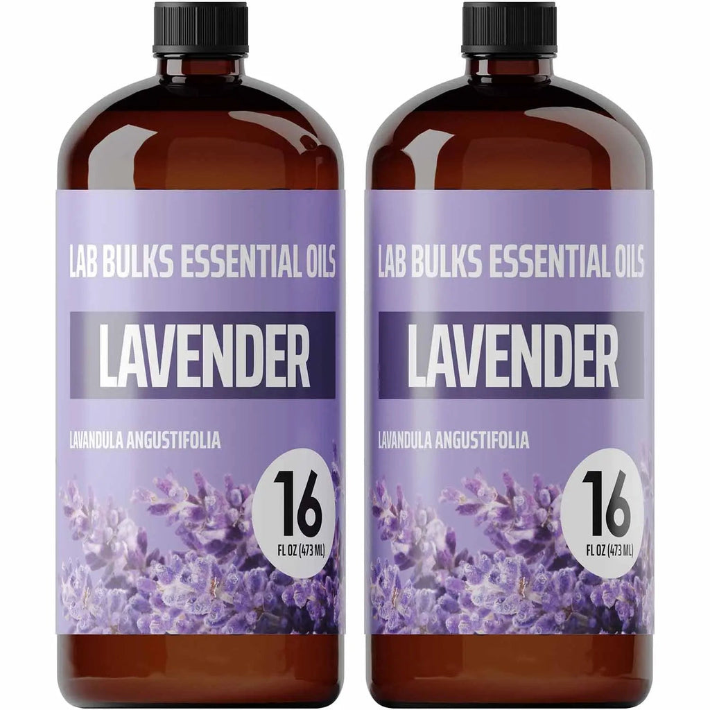 LAB BULKS ESSENTIAL OIL - Lavender Oil 16 Ounce Bottle for Diffusers, Home Care, Candles, Aromatherapy LAB BULKS ESSENTIAL OIL Au supplements