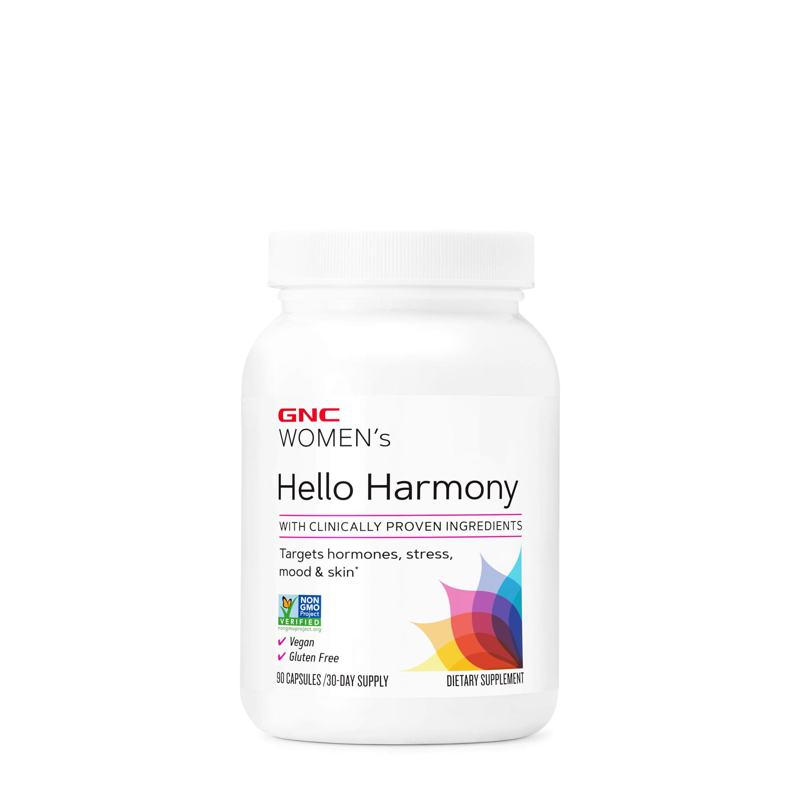 GNC Women's Hello Harmony | Clinically Proven Hormonal Support for Women | Supports Mood, Skin, and Stress Management | Vegan and Gluten Free | 90 Count GNC Au supplements