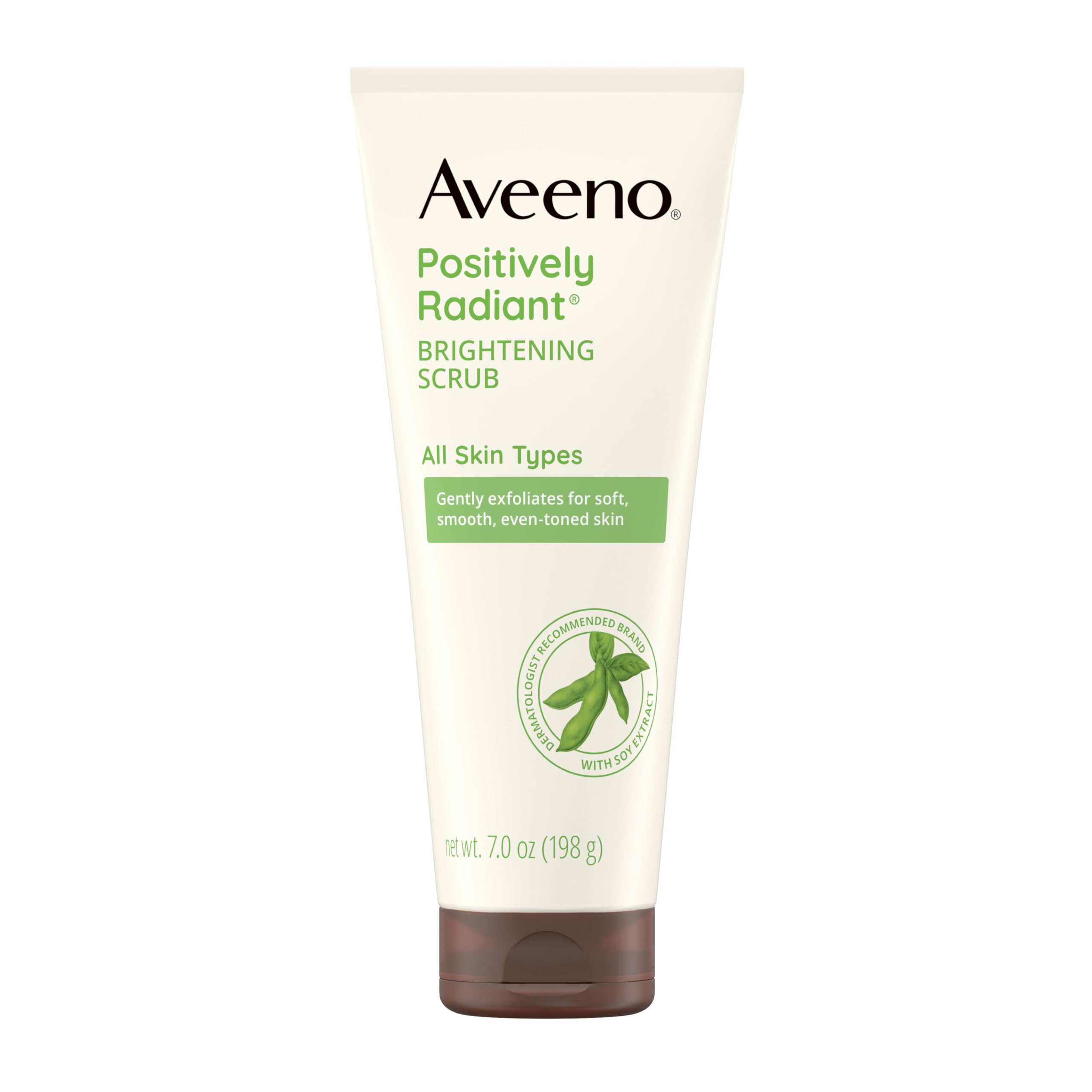 Aveeno Positively Radiant Skin Brightening Daily Facial Scrub with Moisture-Rich Soy Extract