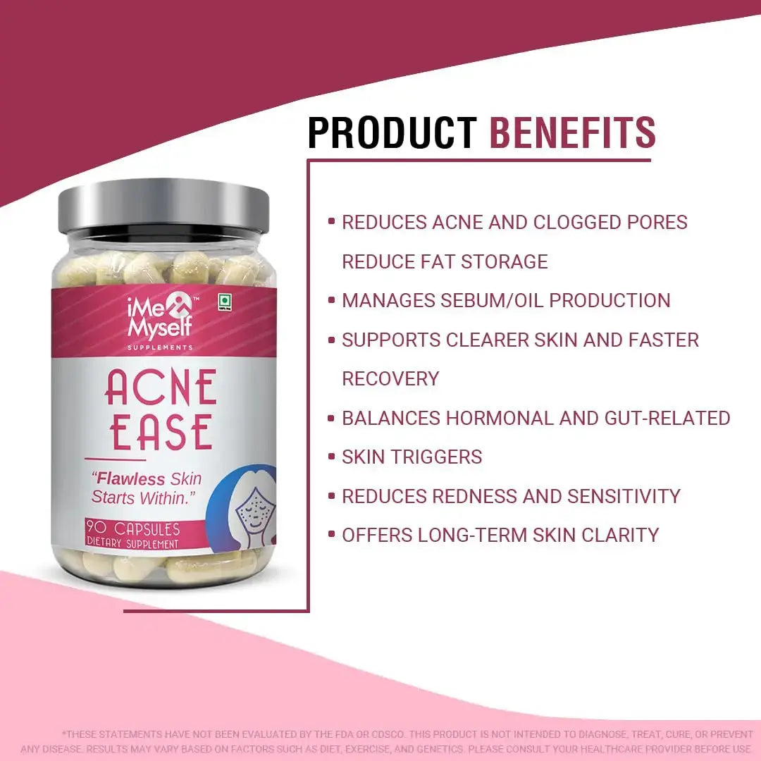 iMeMyself Clear Skin Support | 90 Capsules – with Zinc, Vitamin A, Niacinamide, Berberine, Glutathione, Neem, Probiotics, Green Tea & Herbal Extracts iMeMyself Au supplements
