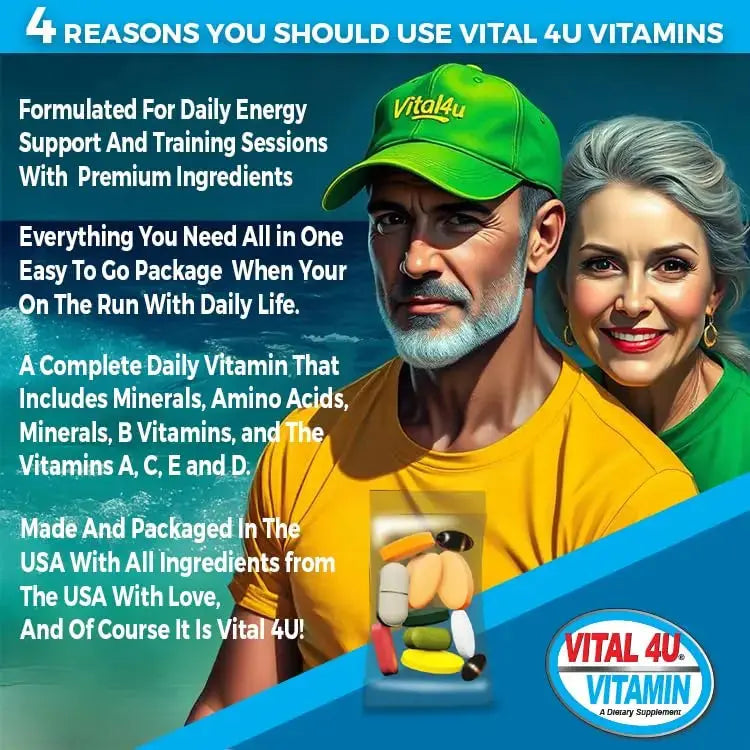 VITAL 4U® Vitamin - Premium Multivitamin for Men and Women | Supports Immune System, Energy, Heart Health VITAL 4U Au supplements