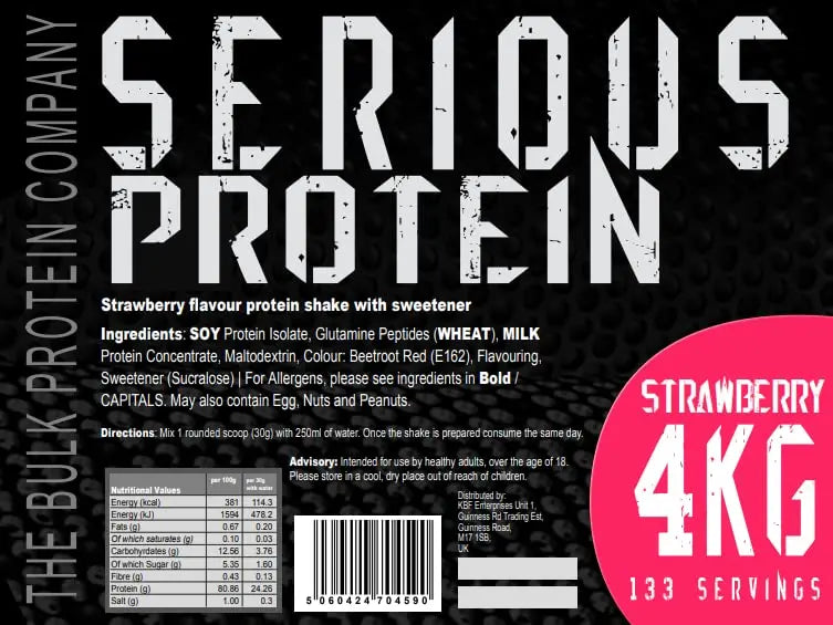 The Bulk Protein Company – SERIOUS PROTEIN – Whey Protein Powder – 4kg – Low Carb The Bulk Protein Company Au supplements
