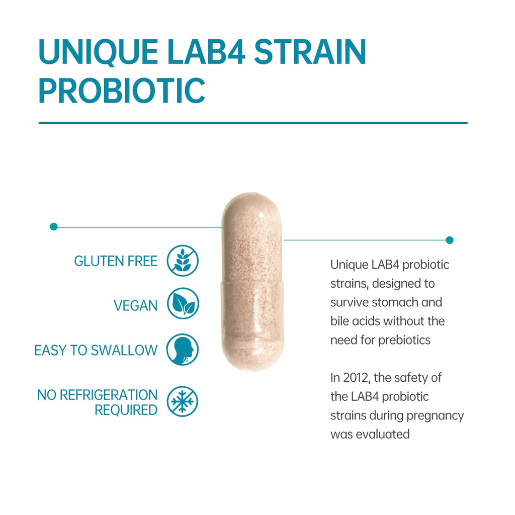 Digestive Probiotics 20X Lab4 Strains for Gut & Immune Health, Pro Formula for Men & Women, Probiotic Capsules Support Diarrhea, Bloating and Gas, Shelf Stable, Vegan, Gluten Free, 60 Days Supply purmeo Au supplements
