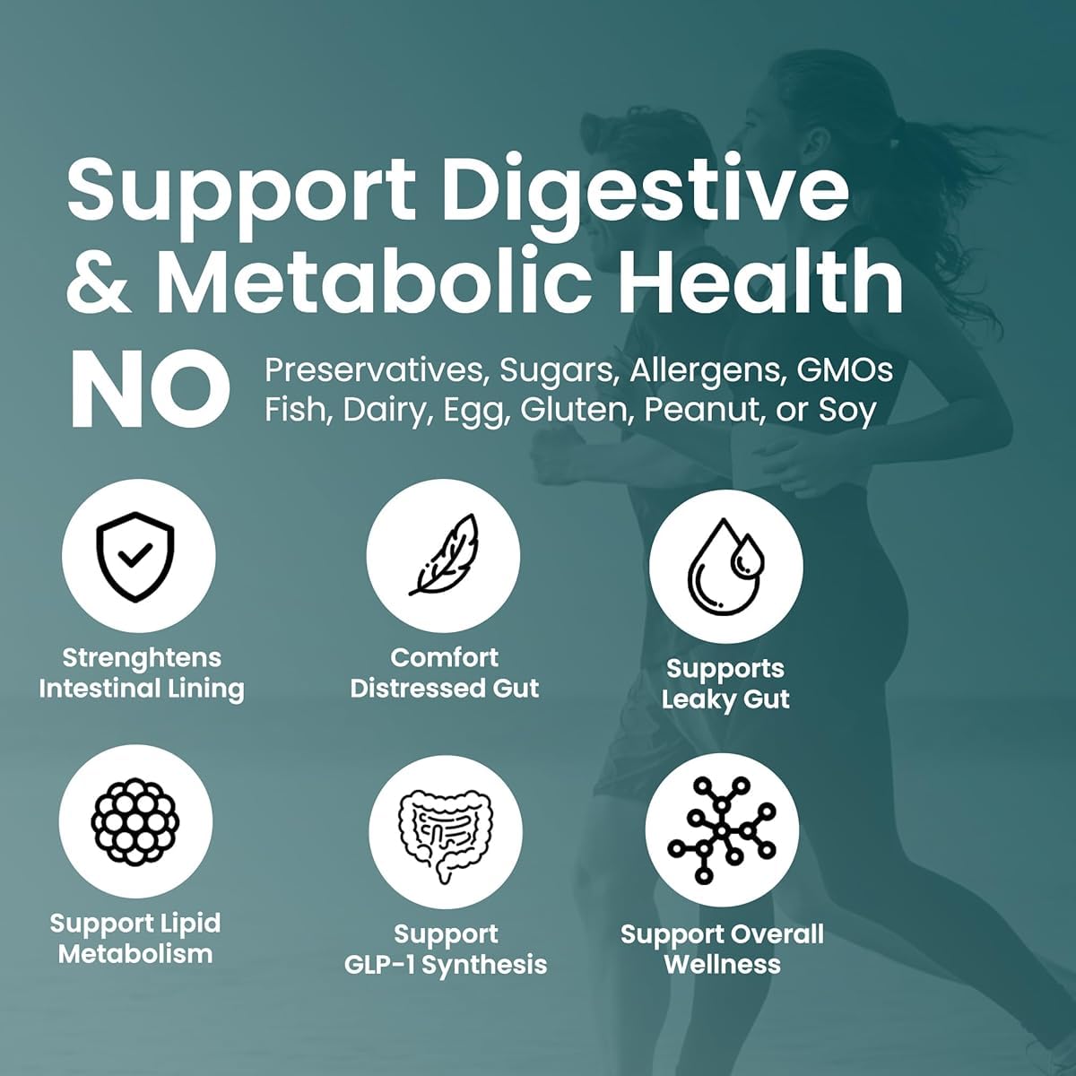 UpNourish Probiotics for GLP-1 Support, 5 Billion TFU Akkermansia Muciniphila for Digestive Health, Leaky Gut, Immunity and Metabolic Health, Prebiotics and Probiotics for Women and Men, 60 Capsules UpNourish Au supplements