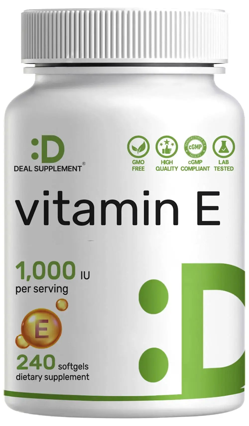 Vitamin E Supplements, 1,000 IU Per Serving, 240 Softgels – Extra Strength Antioxidant Protection – Bioavailable Stable Form DEAL SUPPLEMENT Au supplements