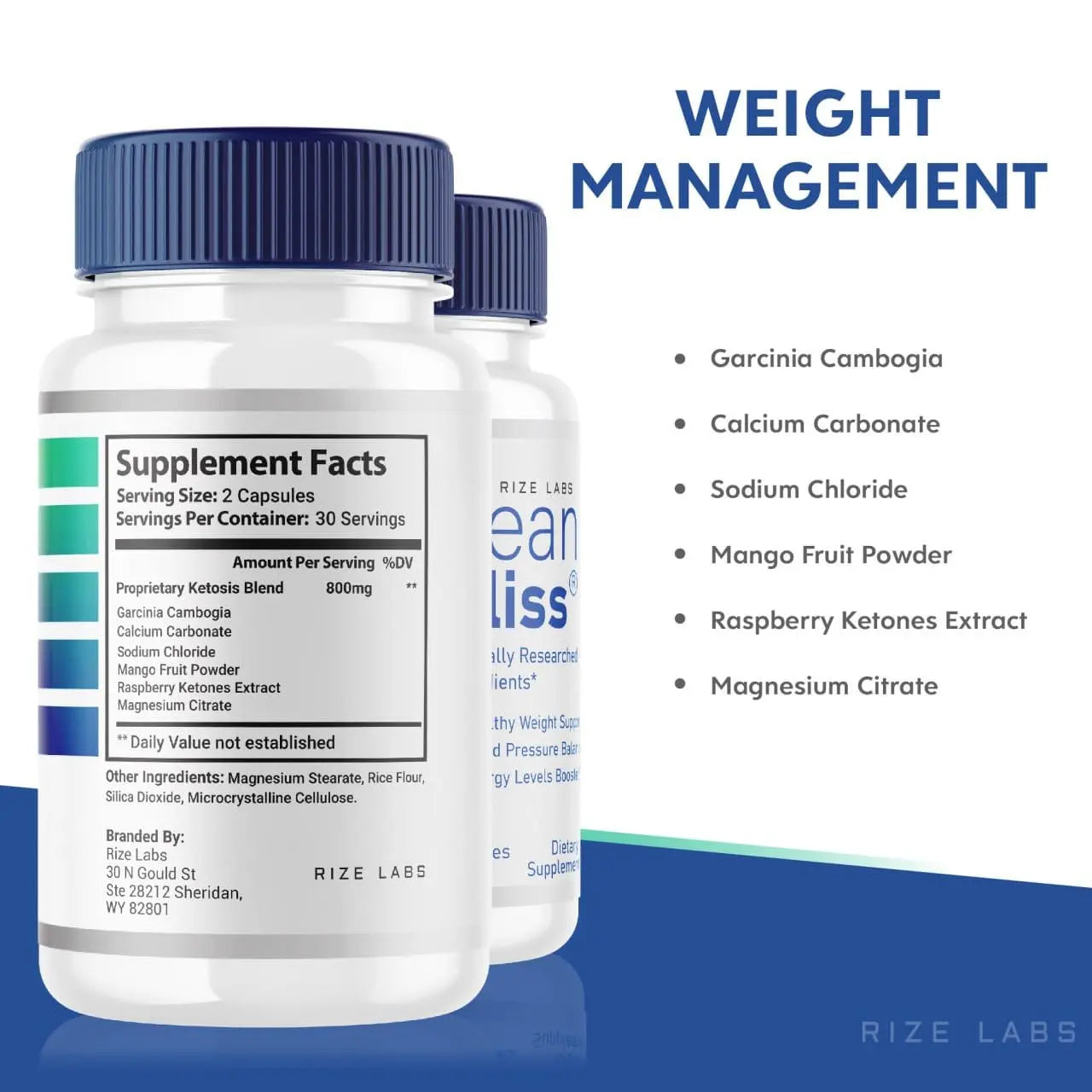 (2 Pack) Lean Bliss Weight Loss Pills, Lean Bliss Fat Burning Formula, LeanBliss Advanced rize labs Au supplements