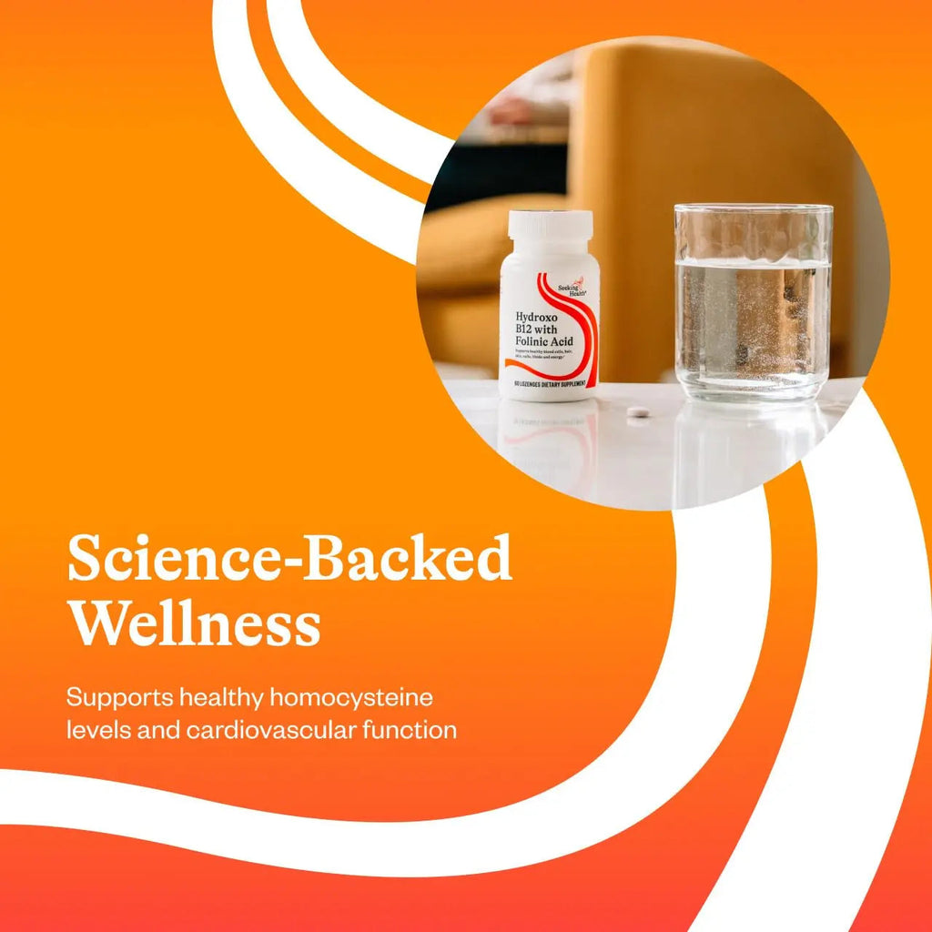 Seeking Health Hydroxo B12 with Folinic Acid - Supplement with Non-Methylated Form of Folate - Vitamin B12 Complex Seeking Health Au supplements