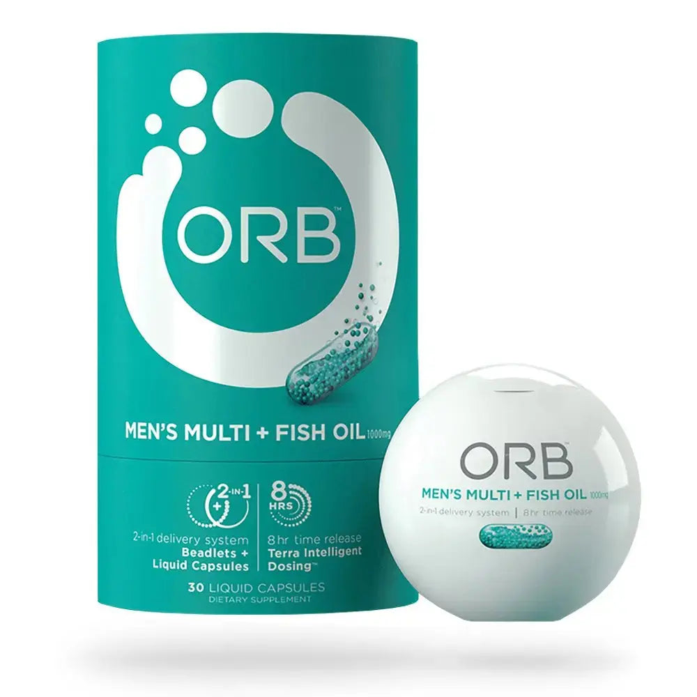 ORB Men’S MULTIVITAMIN + Fish Oil – A Complete Multi + Fish Oil |Heart Health Support, Antioxidant Support, Supports a Positive Mood Orb Wellness Au supplements