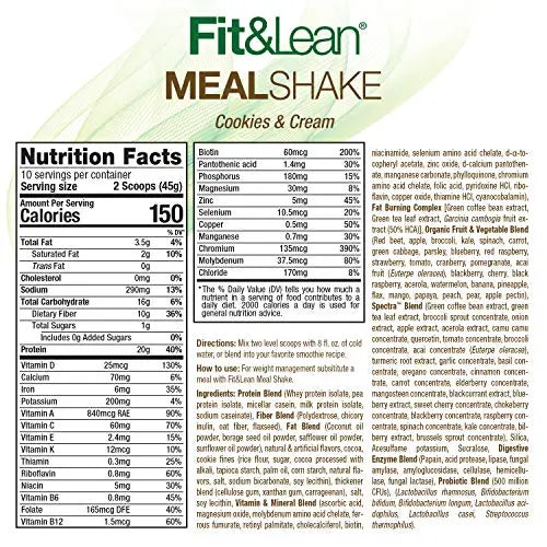 Fit & Lean Meal Shake, Fat Burning Meal Replacement, Meal Replacement with Protein Fit & Lean Au supplements