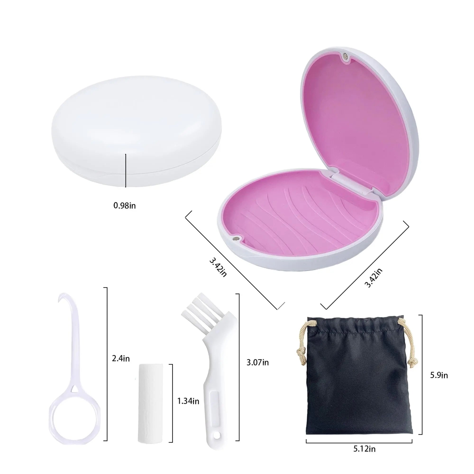 Retainer Case,Cute Slim Aligner Case Compatible with Invisalign,Retainer Holder with Aligner Remover Maoerdental Au supplements
