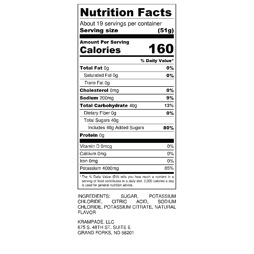 Krampade Original Lemon Lime 4K, 4000 mg Potassium Instant Cramp Relief Electrolyte Drink Powder | Designed for Athletes and Crampers | 19-Serving Resealable Pouch Krampade Au supplements