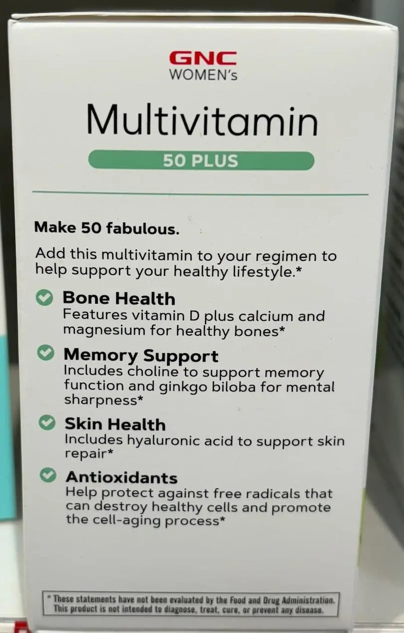 GNC Women's Multivitamin 50 Plus |Supports Bone, Eye, Memory, Brain and Skin Health GNC Au supplements