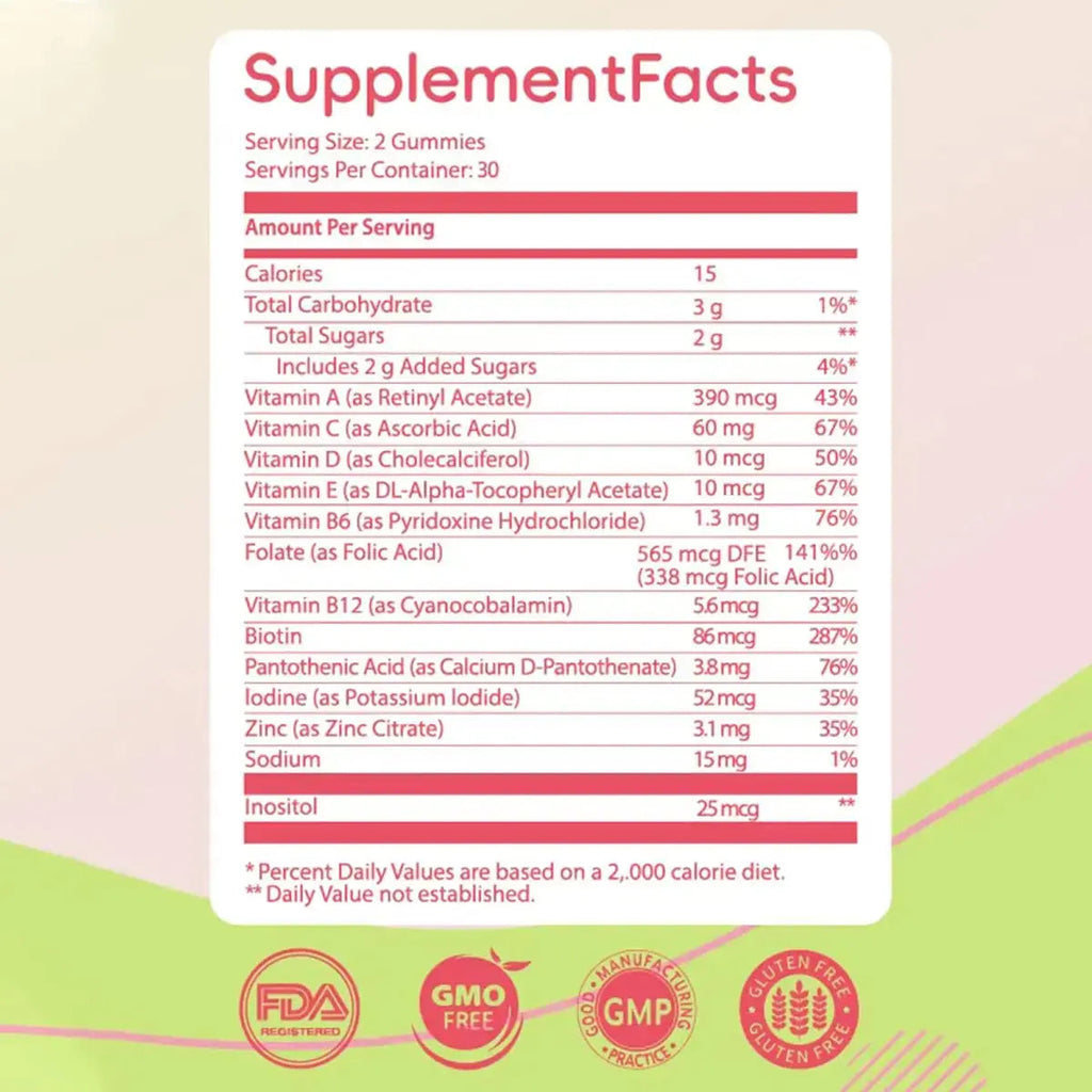 Methylated Multivitamin for Women Gummies，Inositol, Folate, Vitamins A C D3 E B12 K2, Herbal & Mineral Blend, Daily Vegan Gummy MOSEA ELEMENTS Au supplements