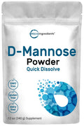Micro Ingredients D Mannose Powder, Pure Mannose Supplement, Quick Water Soluble, Support Urinary Tract Cleanse & Bladder Health, Premium Mannose