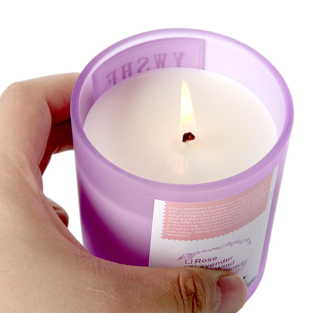 YWSHF Aromatherapy Candles,Scented Candle,Lavender Candle,8.5oz Stree Relief Candles Gift YWSHF Au supplements