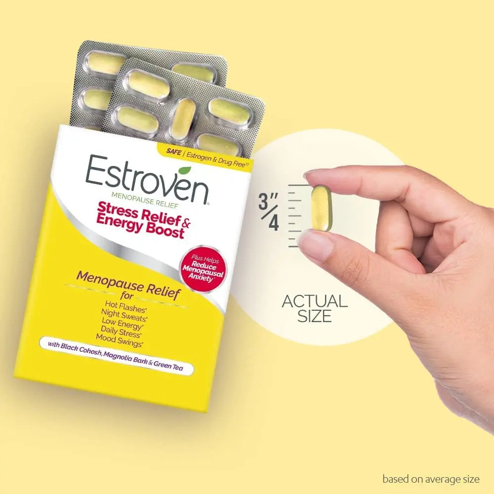 Estroven Stress Relief & Energy Boost for Menopause Relief - 28 Ct. - Clinically Proven Estroven Au supplements