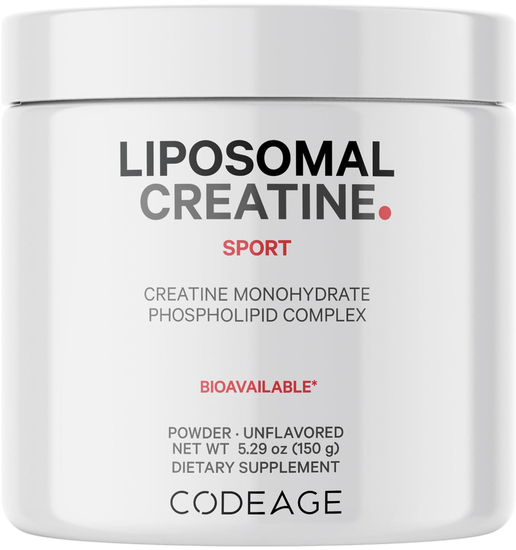 Codeage Liposomal Creatine Powder Supplement, Pure Creatine Monohydrate 5000mg, Pre Workout & Post Workouts - Unflavored Creatine, Micronized Creatine Powder - Creatinine for Sports - 30 Servings Codeage Au supplements