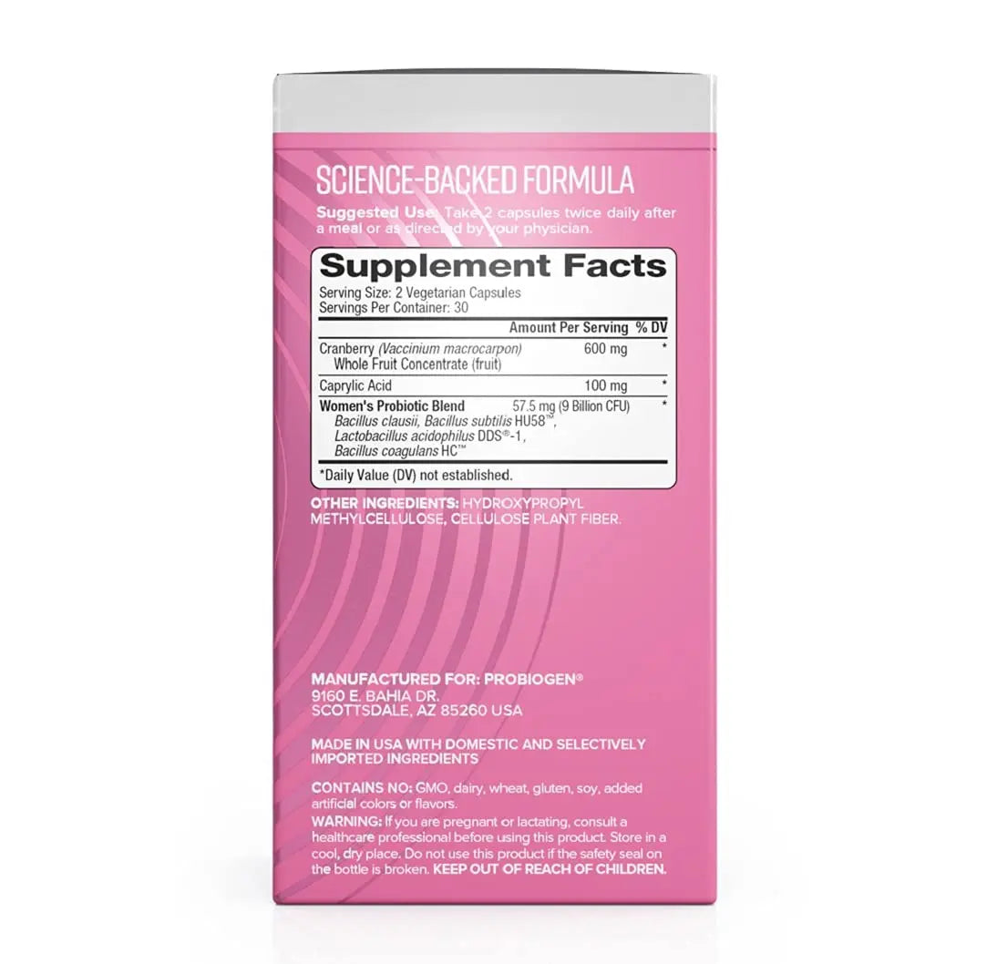 Women’s Daily Probiotic Supplement – Vitality Probiotic with Smart Spore Technology, Lactobacillus Cultures, Gut & Vaginal Health Support, Gluten-Free, Non-GMO - 60 Capsules Probiogen Au supplements