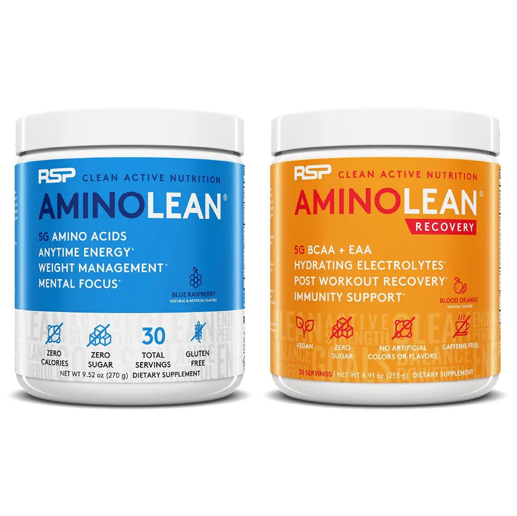 RSP NUTRITION AminoLean Pre Workout Energy (Blue Raspberry 30 Servings) with AminoLean RSP NUTRITION Au supplements