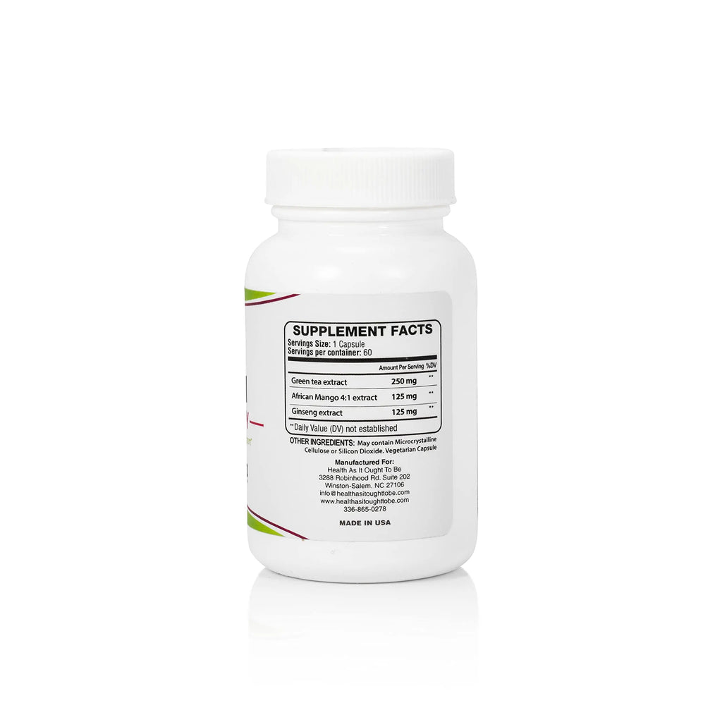 Leptin Syn3rgy (Green Tea, African Mango, Ginseng) - 60 Capsules Health As It Ought To Be Au supplements