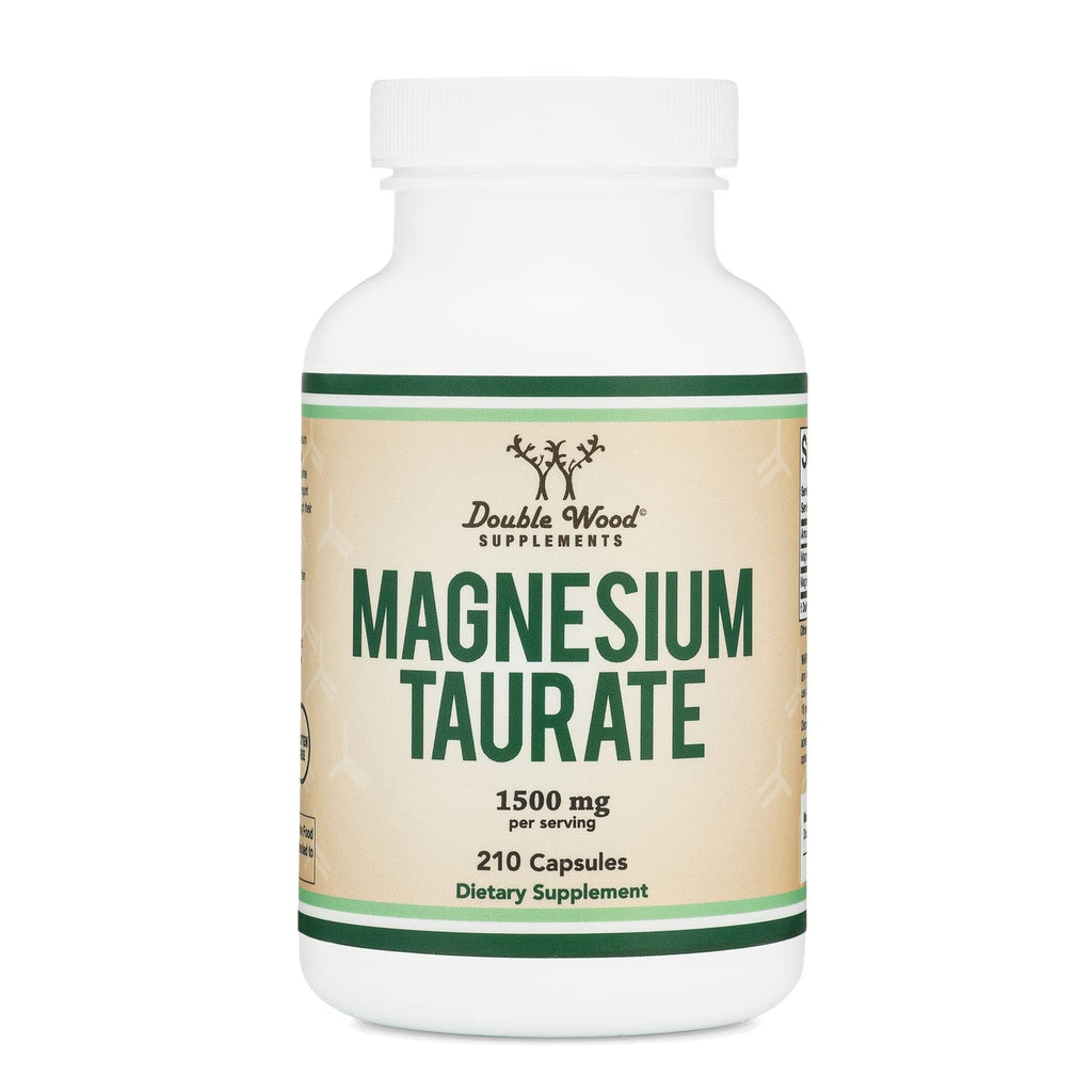Magnesium Taurate Supplement for Cardiovascular Health to Boost Magnesium Levels (1,500mg per Serving, 210 Vegan Capsules) Non-GMO, Gluten Free