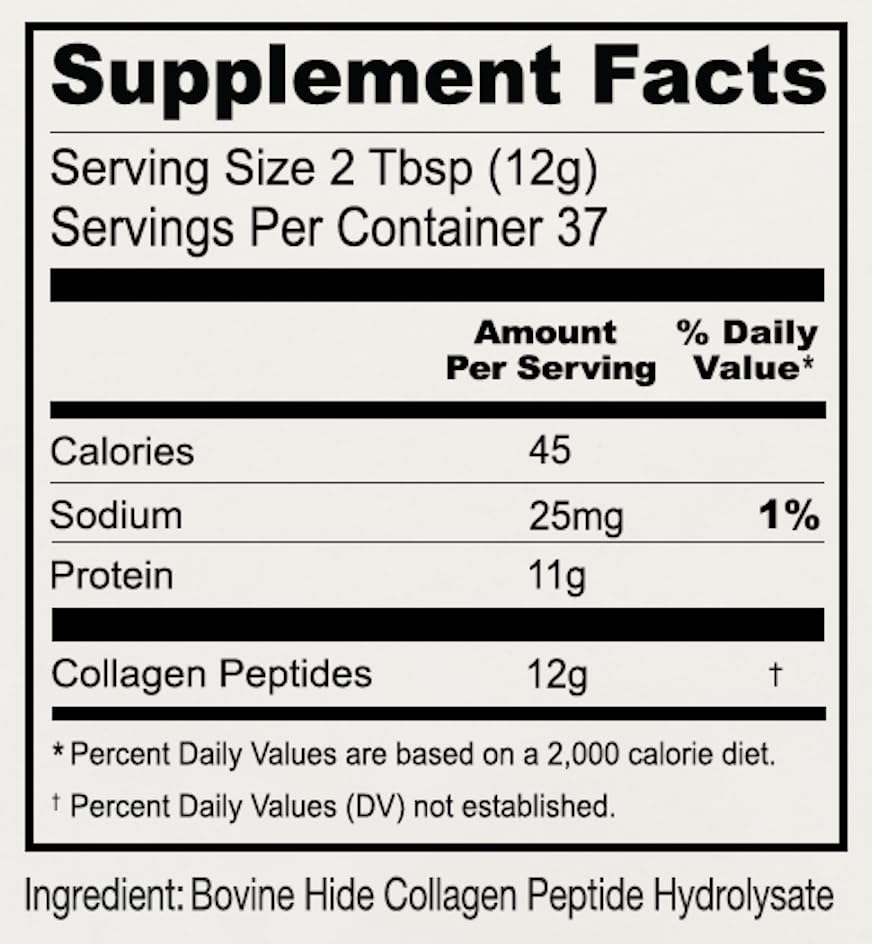 Anthony's Collagen Peptide Powder, 1 lb, Pure Hydrolyzed, Gluten Free, Keto and Paleo Friendly, Grass Fed