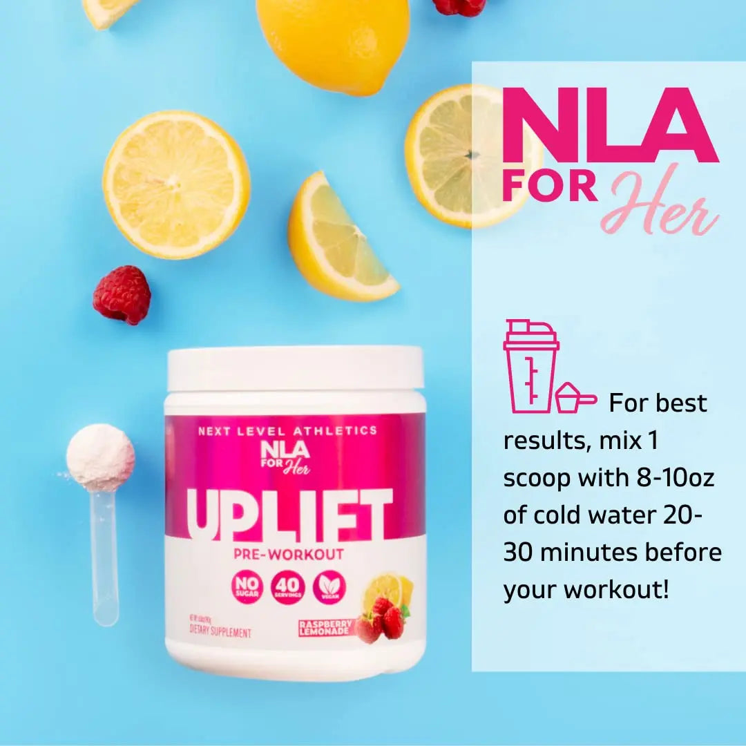 Uplift Pre-Workout for Women (30 Servings) -Raspberry Lemonade-Provides Clean NLA for Her Au supplements