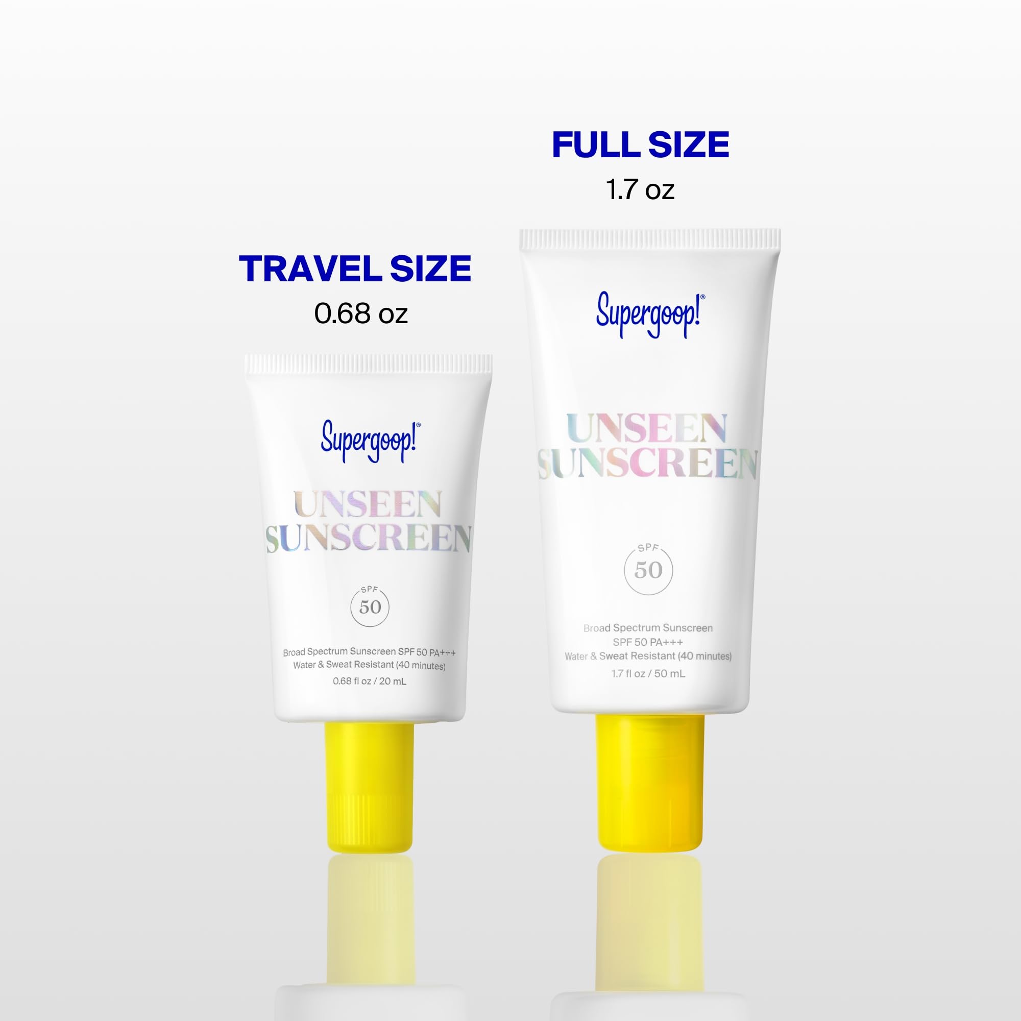 Supergoop! Unseen Sunscreen - SPF 50 - Clear & Invisible Face Sunscreen + Broad Spectrum + Makeup-Gripping Primer