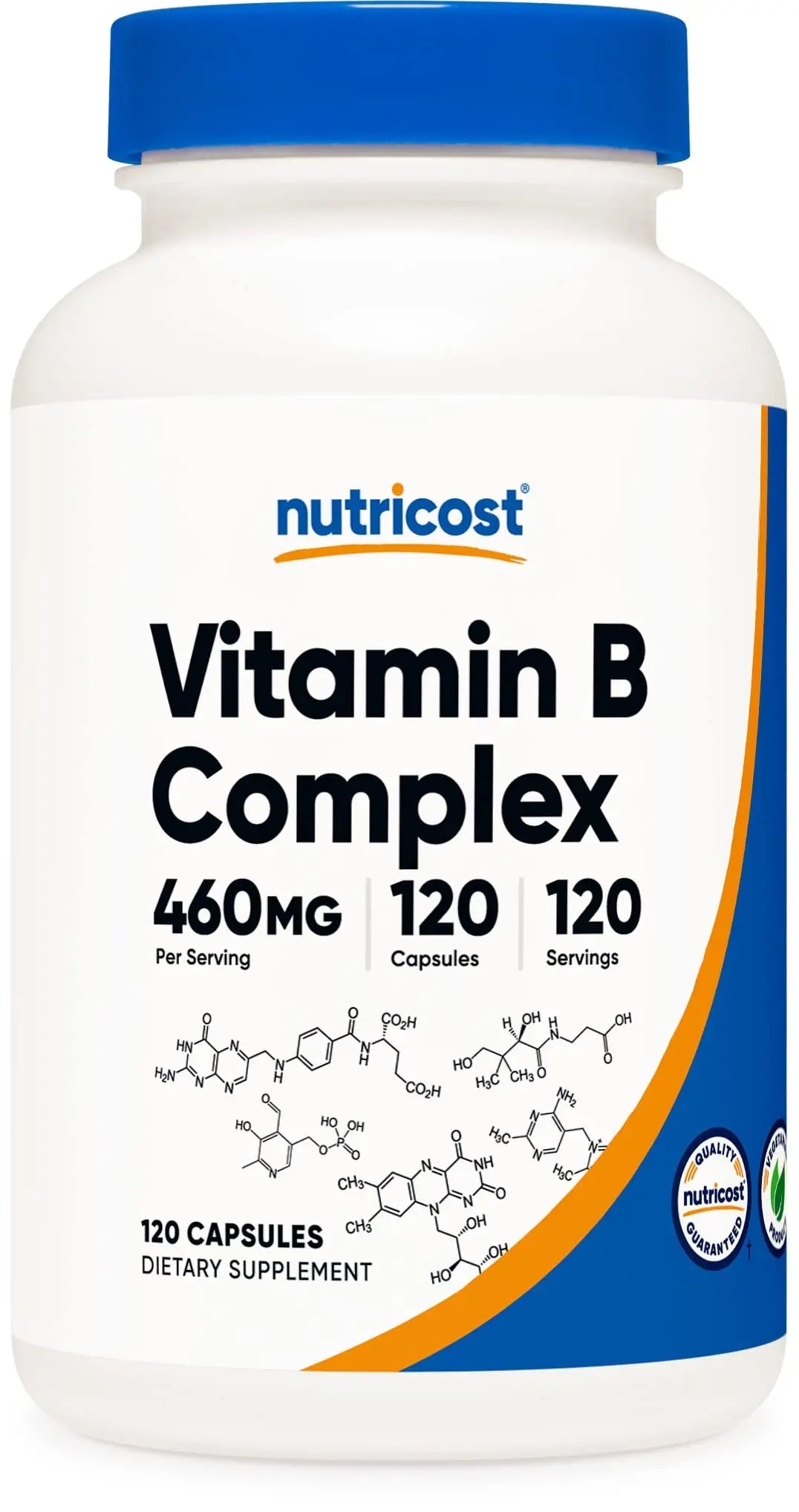 Nutricost High Potency Vitamin B Complex 460mg, 120 Capsules - with Vitamin C - Energy Nutricost Au supplements