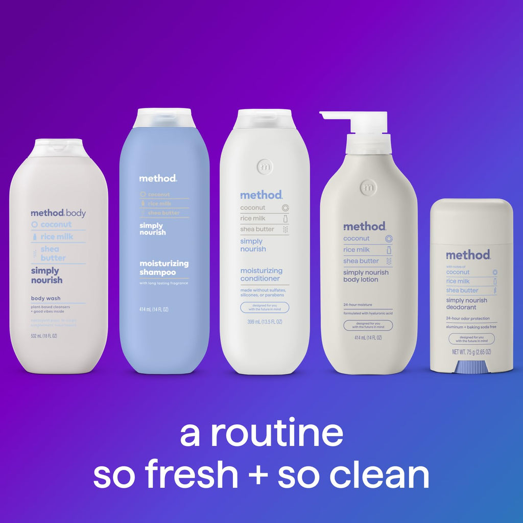 Method Body Wash, Simply Nourish, Paraben and Phthalate Free, 28 oz (Pack of 1)