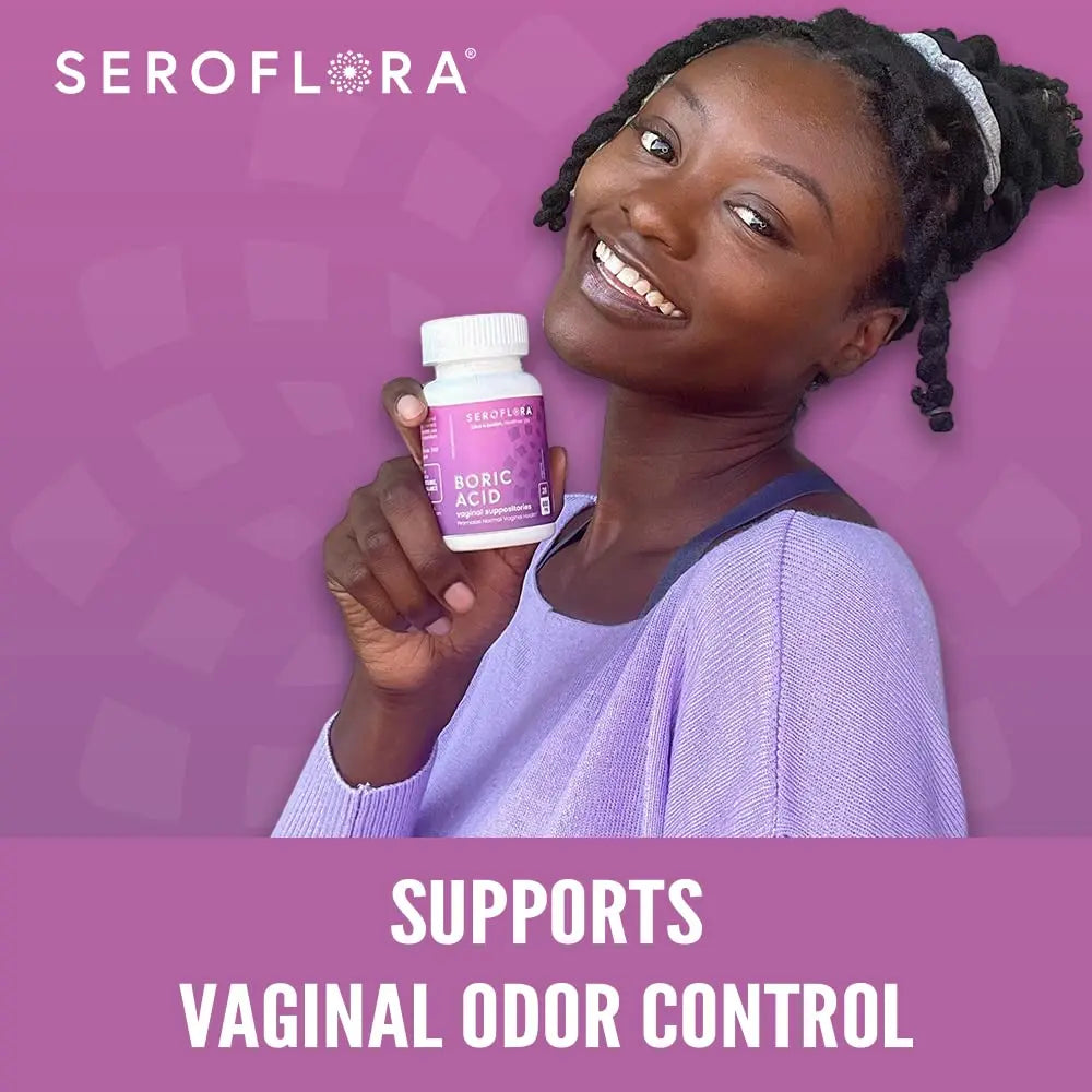 Seroflora Boric Acid Vaginal Suppositories - Promotes Vaginal pH Balance and Odor Control Seroflora Au supplements