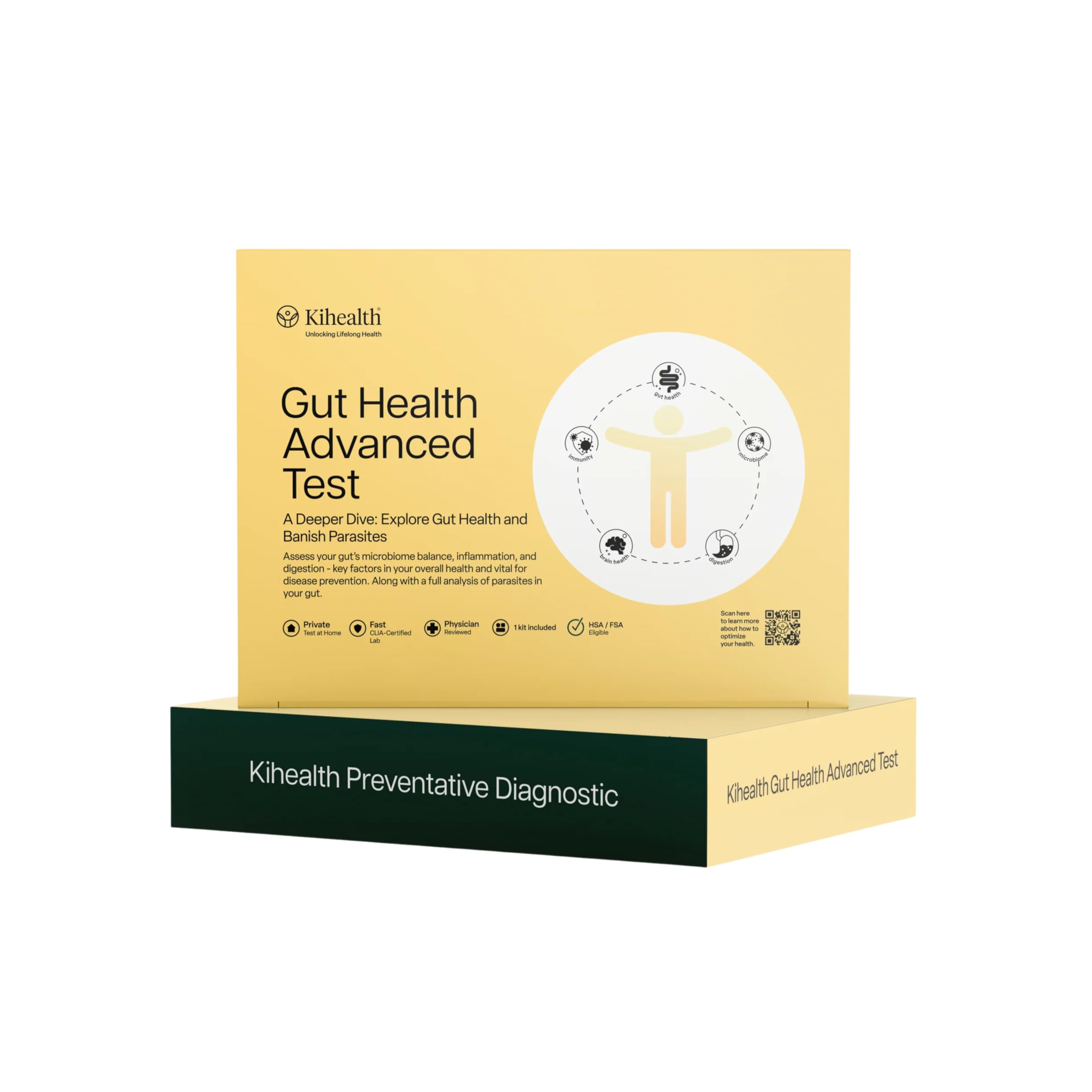 KiHealth – Gut Health Advanced Test – Comprehensive Stool Test for Microbiome, Digestion, & Inflammation – at-Home Kit Kihealth Au supplements