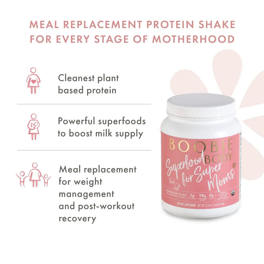 Boobie Body Organic Superfood Plant-Based Protein Shake, Chocolate Bliss, [23.4oz, 1 Tub] Boobie Brands Au supplements