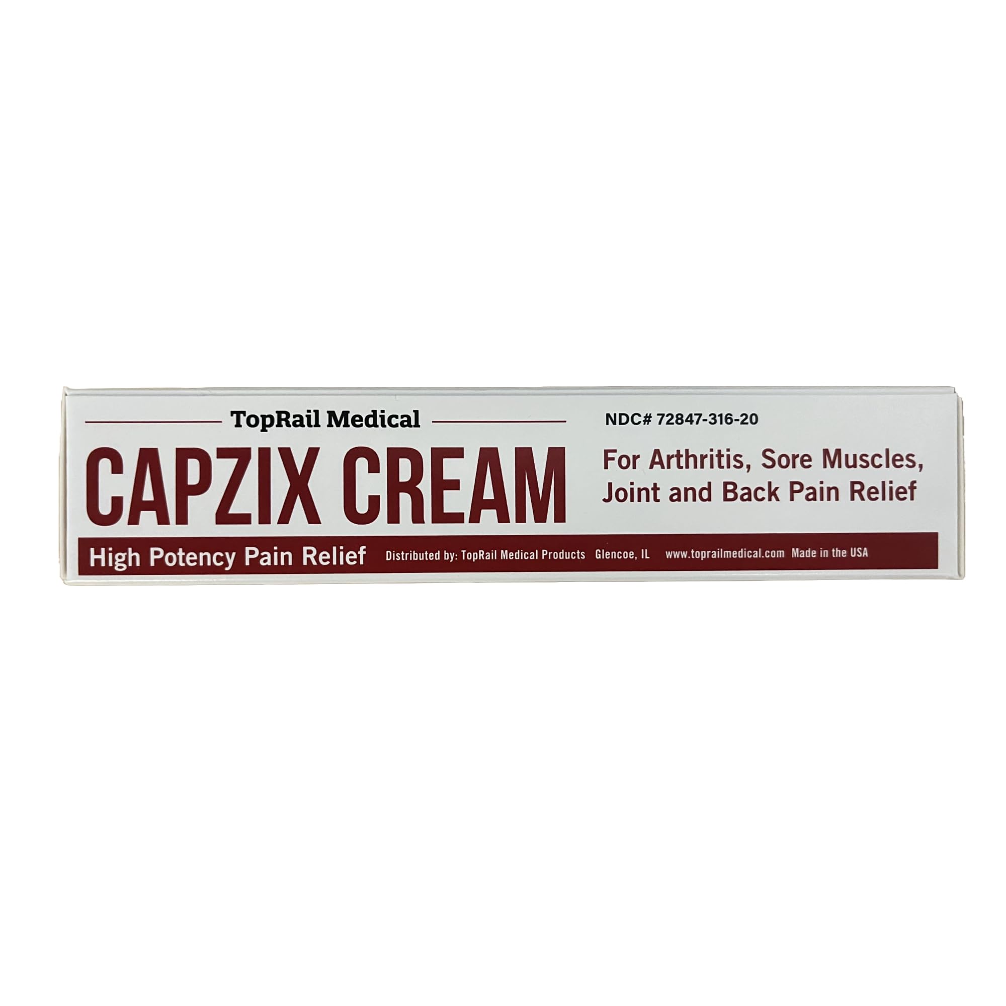 Capzix Cream for Pain Relief 2 OZ Capsaicin .1% High Potency/ Maximum Strength CAPZIX CREAM Au supplements