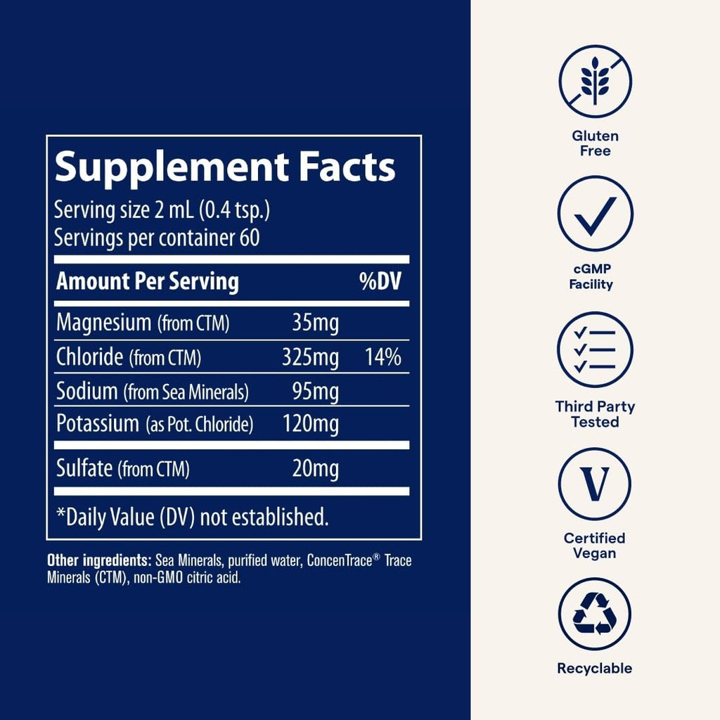 Trace Minerals NO! Muscle Cramps - Supplement for Healthy Muscle Function - Liquid Supplement - Electrolyte Balance - Endurance & Energy - Sugar-Free - 4.06 fl oz (60 Servings) Trace Minerals Au supplements