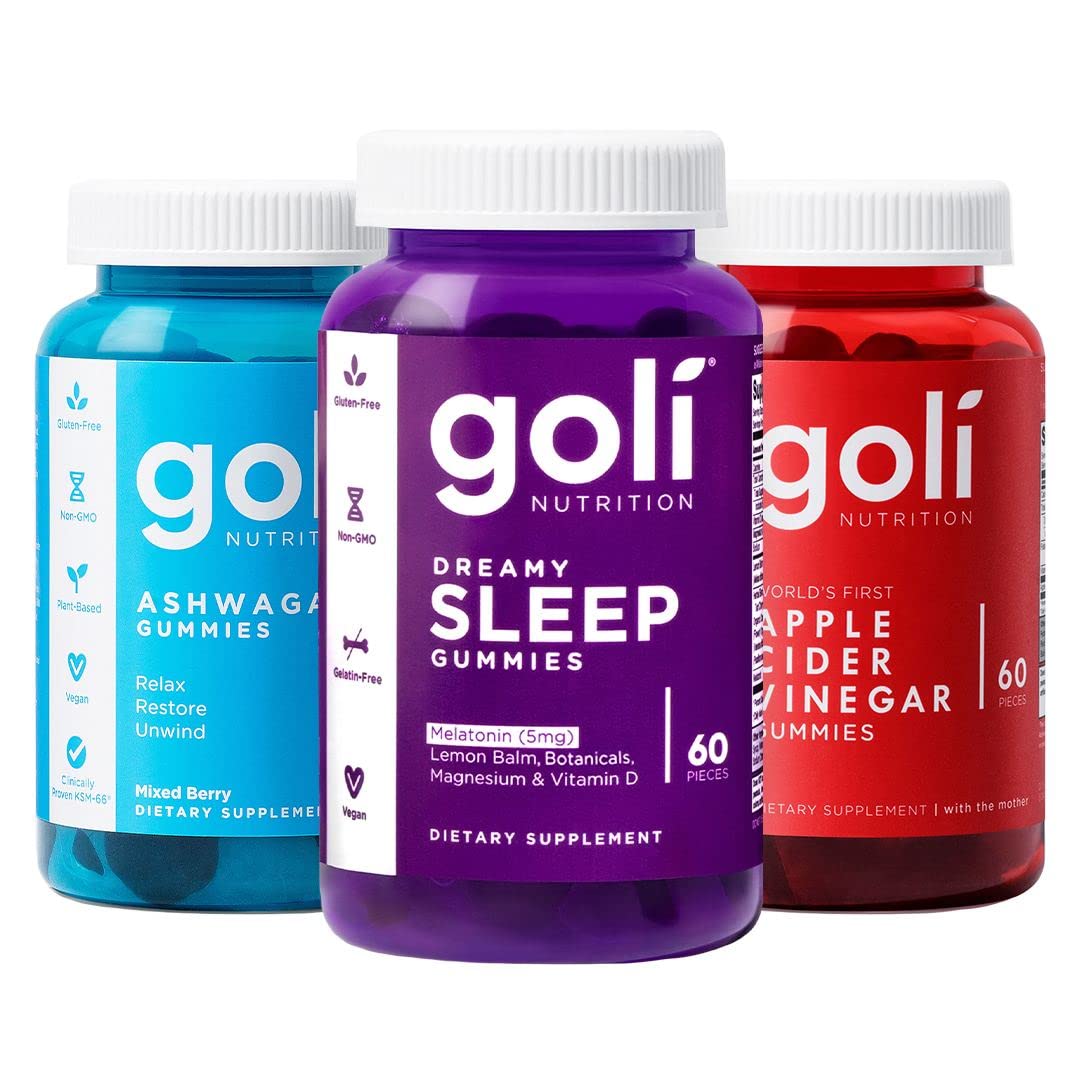 Goli - Sleep, Apple Cider Vinegar & Ashwagandha Gummy Bundle Goli Au supplements