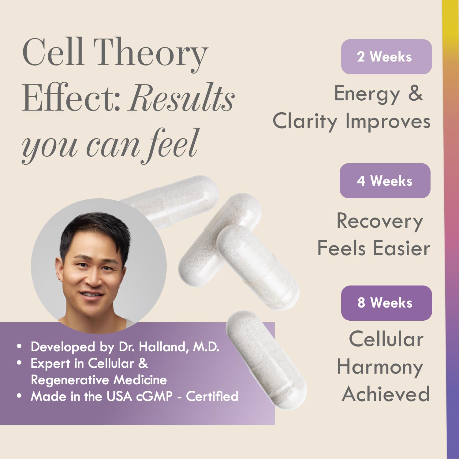 Cell Theory NAD+ Supplement – Triple Action Liposomal NAD+ & NADH Formula for Cellular Energy, Mitochondrial Support, and Longevity, Developed by Dr. Halland, 60 Capsules (30-Day Supply) Cell Theory Au supplements