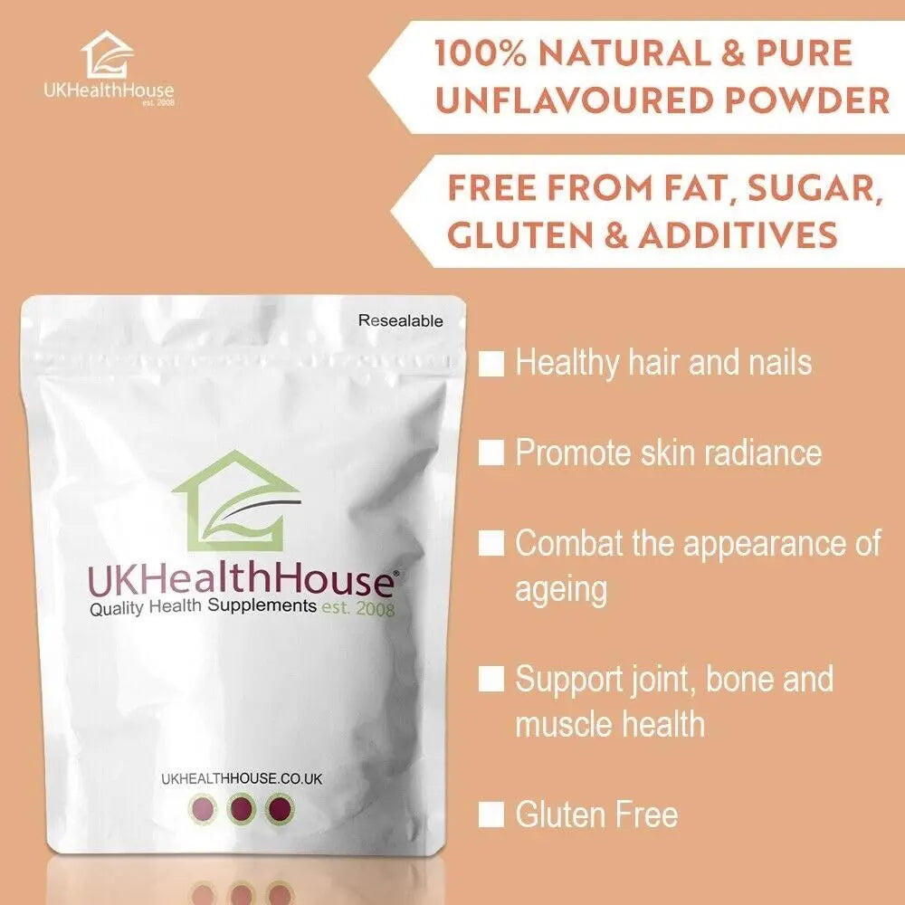 100g UKHealthHouse Collagen Powder, Bovine Collagen Peptides Powder - Collagen Supplements UKHealthHouse Au supplements